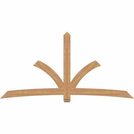 Ekena Millwork Davenport Timber Gable Bracket, Western Red Cedar, 108"W x 54"H x 1 1/2"D x 5 1/2"F, 12/12 Pitch GBW108X54X0206DAV00SWR